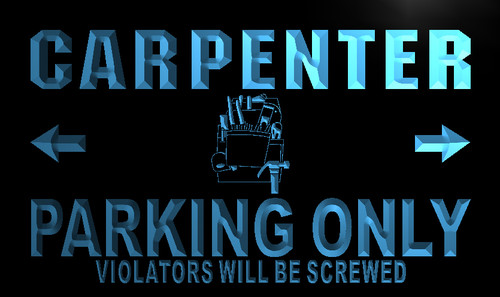 Carpenter Parking Only Neon Light Sign